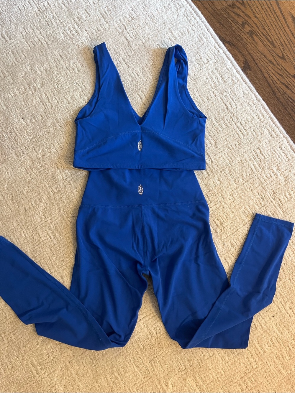 Free People Royal Blue Two-Piece Active Set
